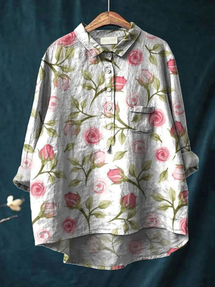 Zora | Vibrant Floral Embroidered Shirt