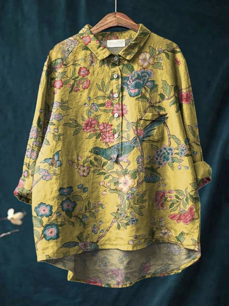 Zora | Vibrant Floral Embroidered Shirt