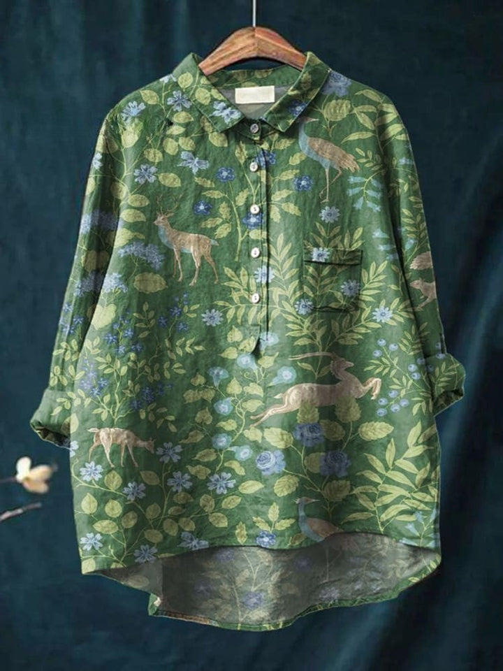 Emery | Floral Forest Shirt